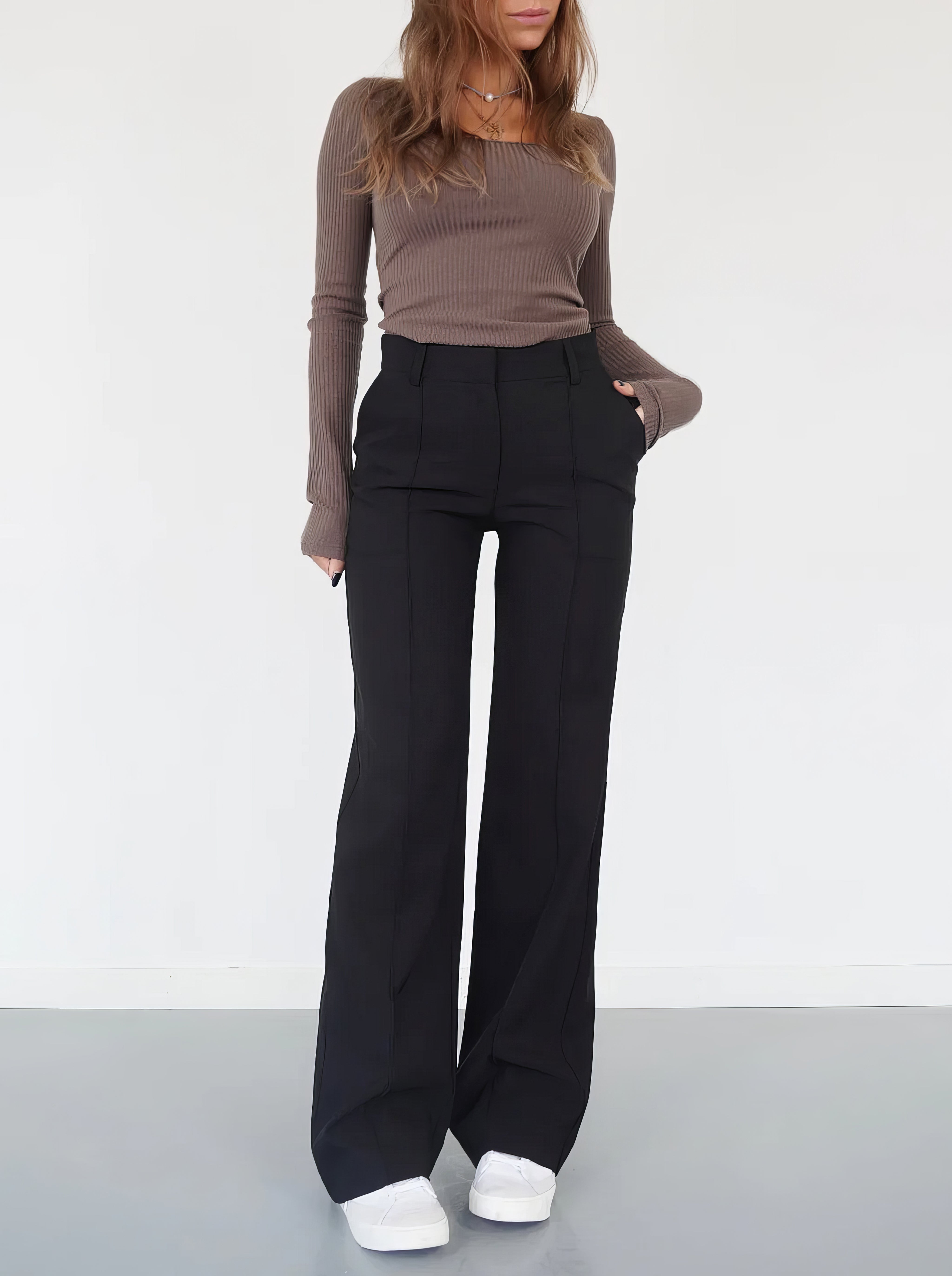 Alessia Romano | High Waisted Wide Leg Pants For Women