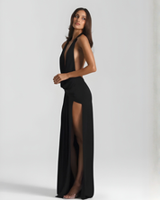 Valentina Moreau | Backless Satin Evening Maxi Dress For Women