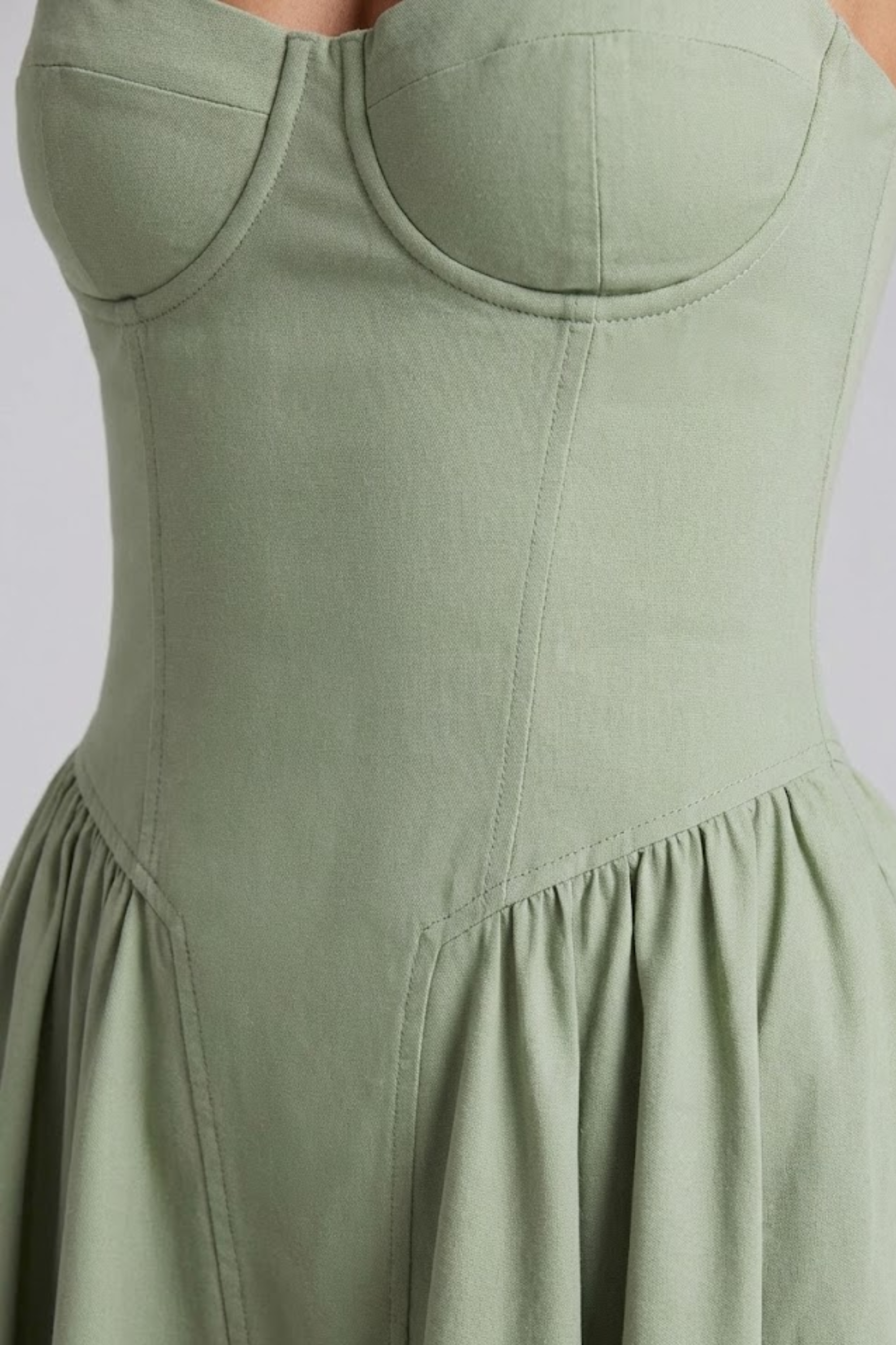 Clara Bellini | Sage Green Midi Dress For Women