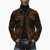 Ethan Calloway | Textured Button Jacket For Men