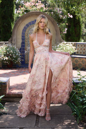 Olivia Redmond | Floral Halter Maxi Dress For Women
