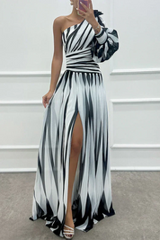Phoebe Larkin | Striped One-Shoulder Maxi Dress For Women