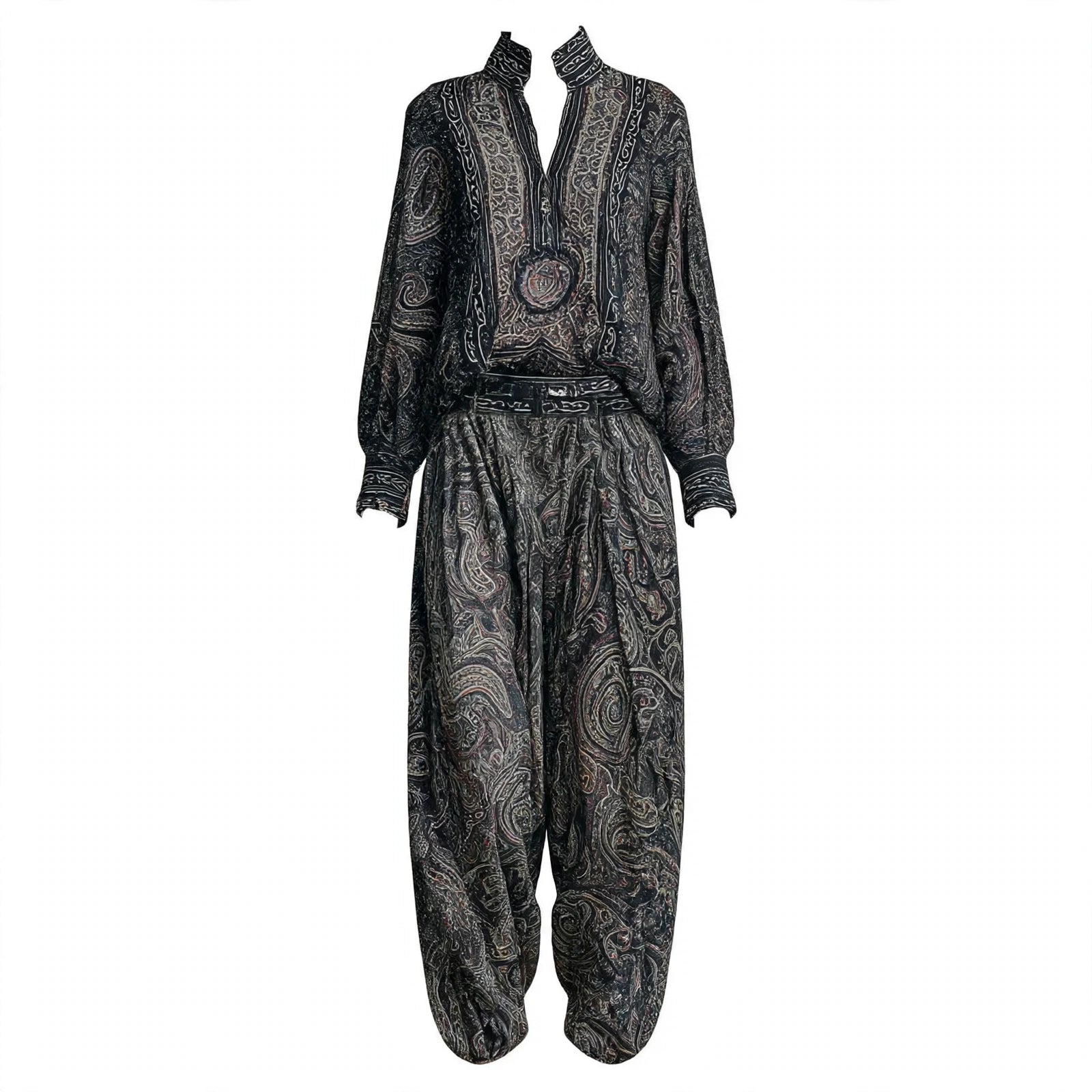 Bridget Harkness | Paisley Print Shirt & Trousers Set For Women