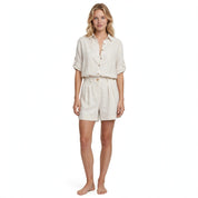 Ruby Sheffield | Linen-Blend Shorts and Top Set For Women