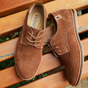 Owen Mitchell | Suede Lace-Up Shoes For Men