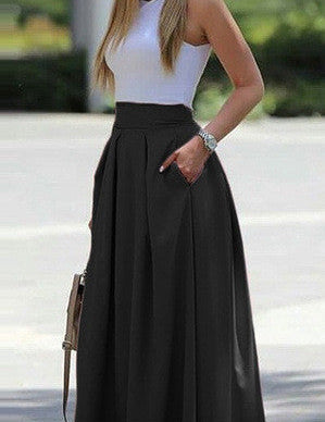 Camille Rossi | Elegant Pleated Maxi Skirt For Women