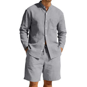 Hugh Barrett | Linen Shirt And Shorts Set For Men