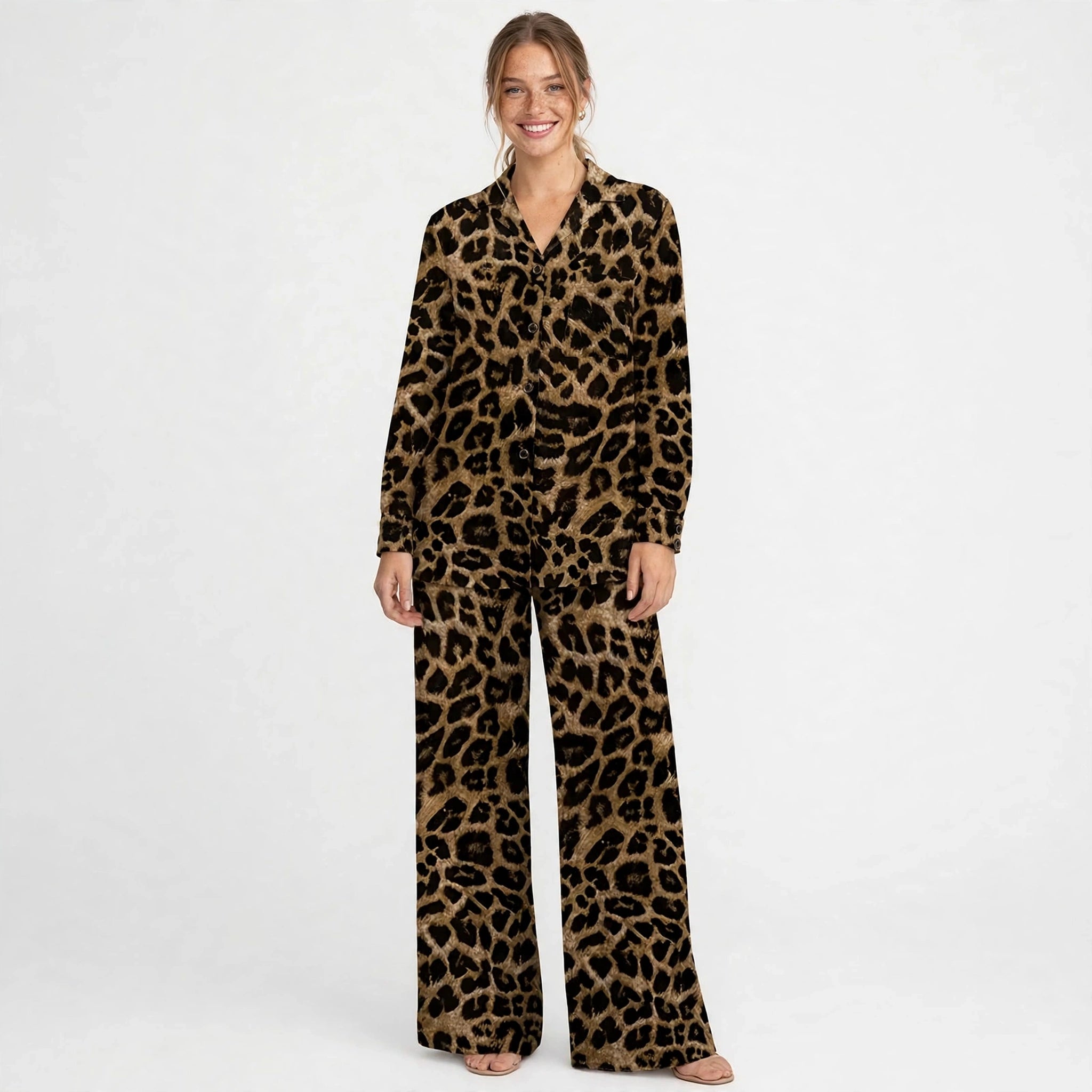 Bianca Thornleigh | Bold Leopard Print Two-Piece Set For Women