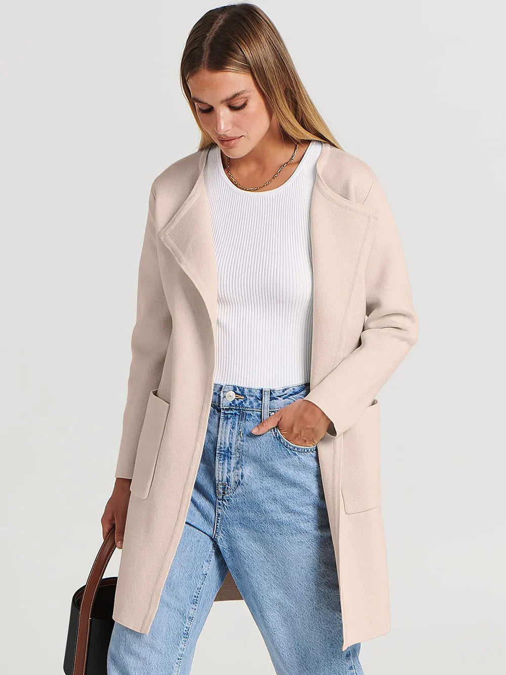 Camille Laurent | Elegant Longline Coat For Women