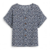 Grace Delaney | Floral Print Blouse With Button Detail