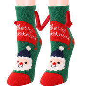 Ember | Red Santa Magnetic Christmas Socks Unisex & Couples