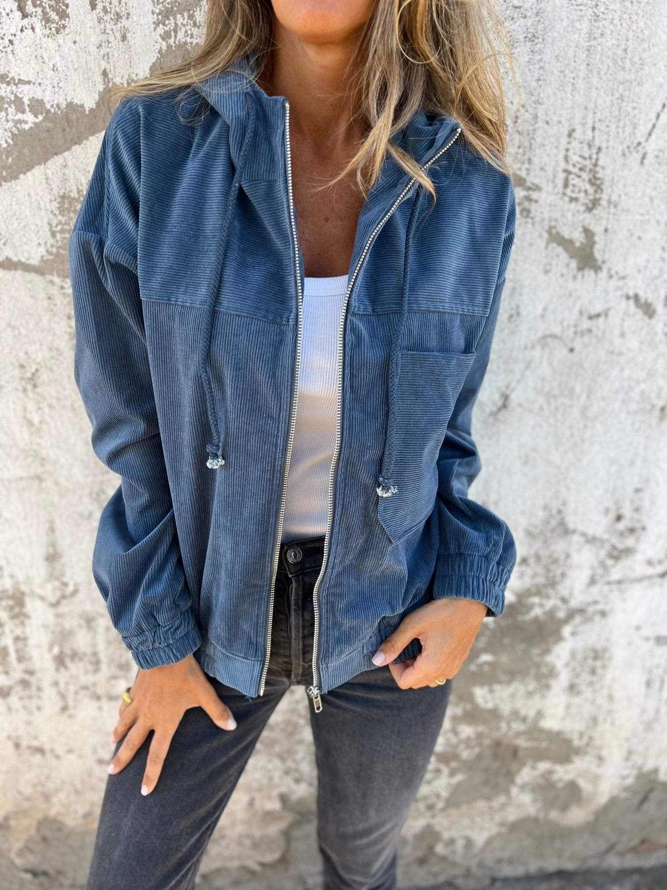 Léa Morel | Corduroy Hooded Jacket For Women