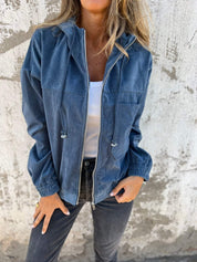 Léa Morel | Corduroy Hooded Jacket For Women