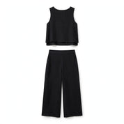 Annabelle Coulson | Wide-Leg Two Piece Set With Cropped Top For Women