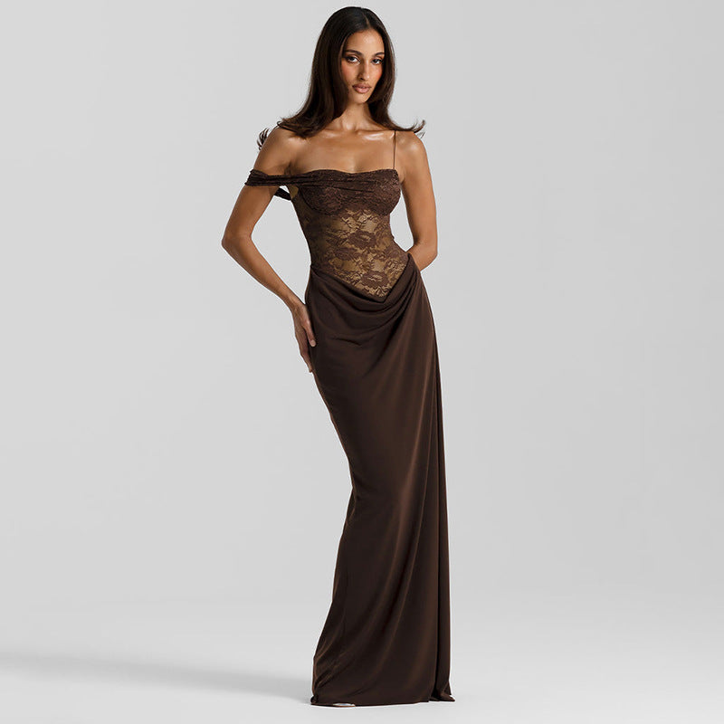 Matilda Hughes | Lace Off-Shoulder Maxi Dress For Women