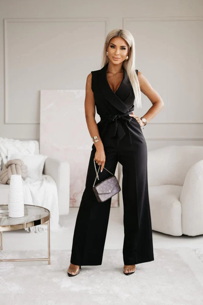 Velmira Poise | Tailored Wrap Jumpsuit