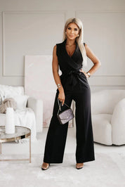 Velmira Poise | Tailored Wrap Jumpsuit
