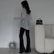 Ailsa Glenfield | Sheer Sequin Oversized Party Shirt For Women (Christmas / NYE)