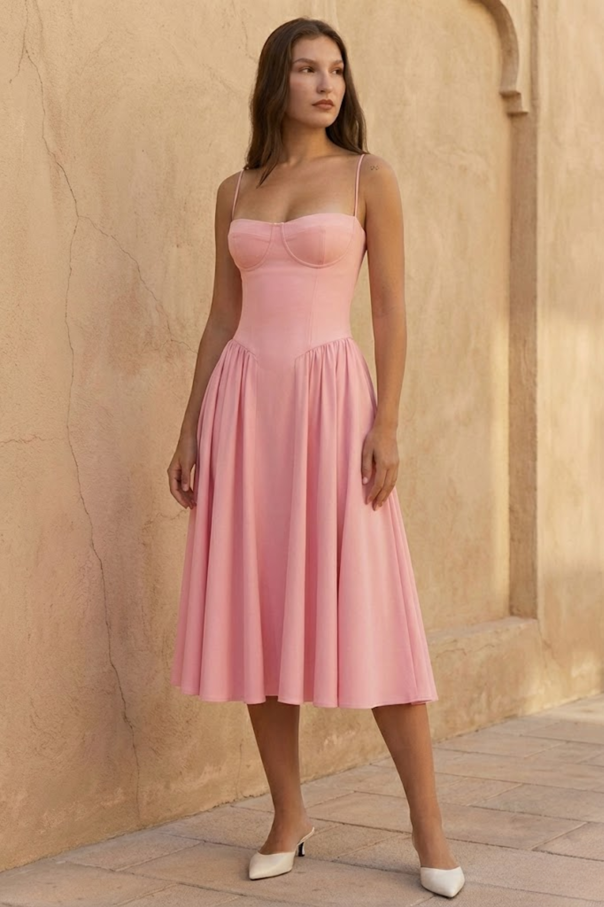 Clara Bellini | Sage Green Midi Dress For Women