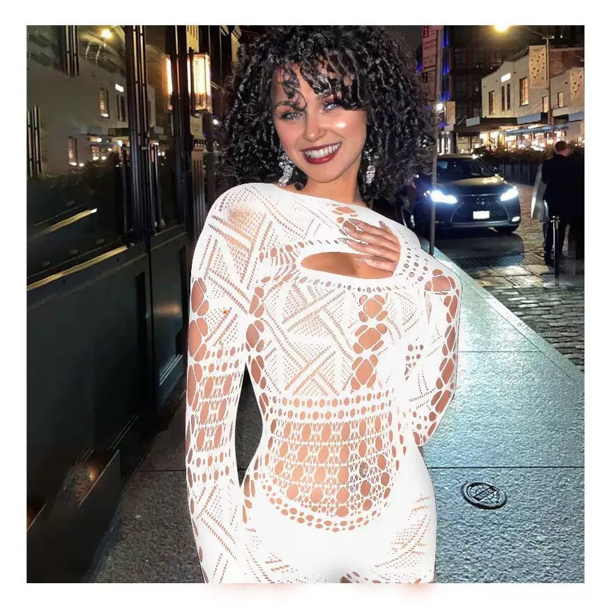Lily Wilson | Sheer Hollow-Out Jumpsuit For Women