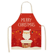 Chestnut | Red Tartan Script Print Christmas Apron Unisex