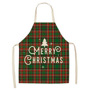 Chestnut | Red Tartan Script Print Christmas Apron Unisex