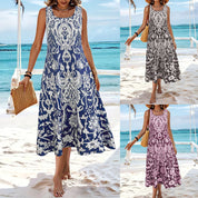 Poppy Baxter | Bohemian Printed Midi Dress For Women