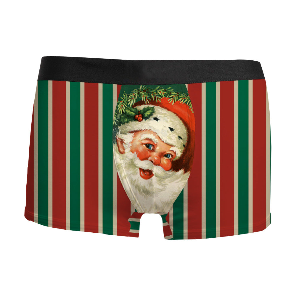 Tree Topper | Green Tree Print Christmas Underwear For Men