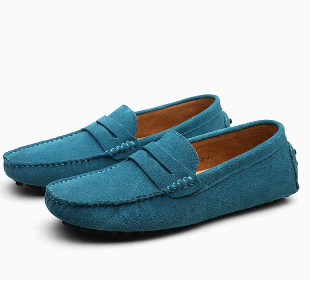 Leandro Walley | Suede Penny Driving Loafers For Men