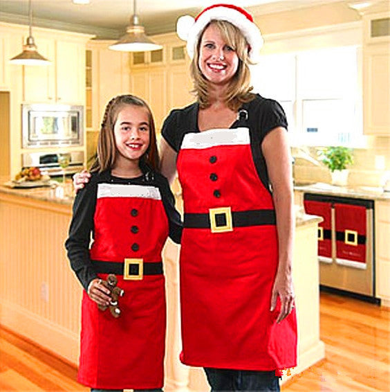 Merry Baker | Red Santa Belt Christmas Apron For Women