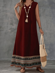 Maeve Sutherland | Vintage Print Maxi Dress For Women