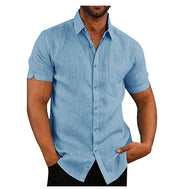 Ryan Sinclair | Short Sleeve Linen Shirt For Men