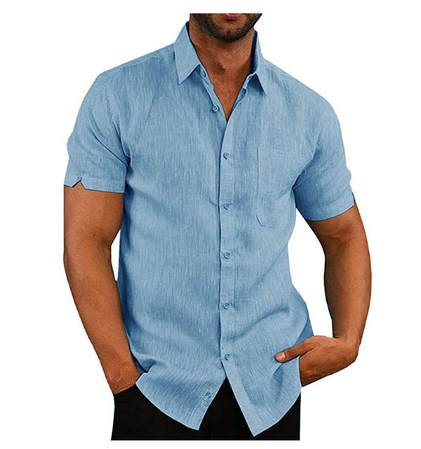 Ryan Sinclair | Short Sleeve Linen Shirt For Men
