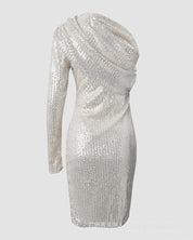 Sophie Hughes | One Shoulder Sequin Midi Dress For Women