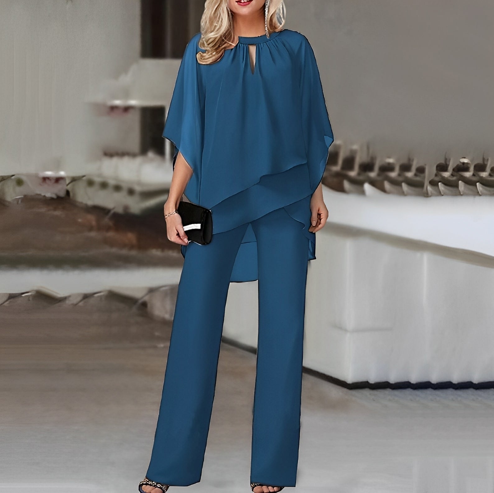 Giovanna Ricci | Elegant Layered Two-Piece Set For Women