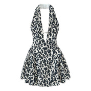 Phoebe Turner | Polka Dot Halter Mini Dress For Women