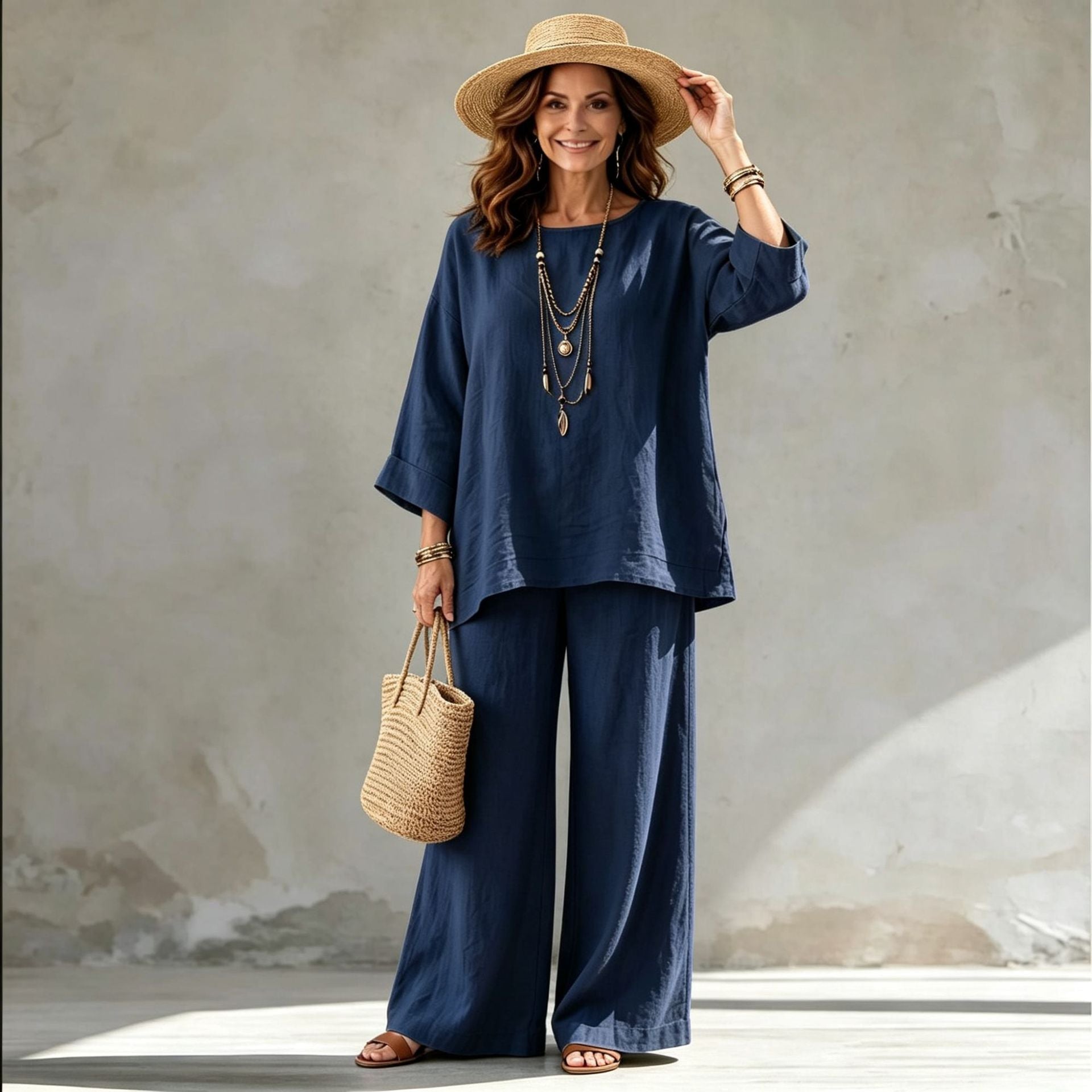 Elisabetta Rookwood | Oversized Tunic & Wide-Leg Set For Women