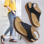 Orla Delaney | Two-Tone Leather Roman Sandals For Women