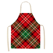 Yule Tide | Red Tartan Reindeer Print Christmas Apron Unisex