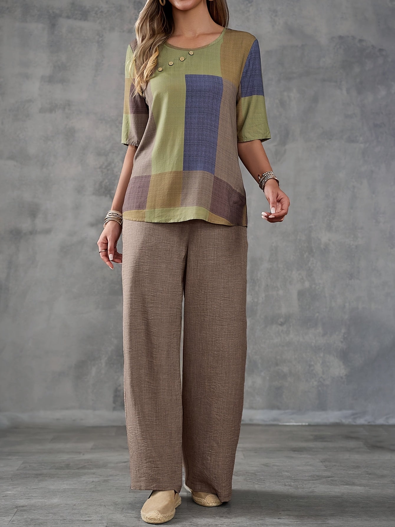 Piper Fenwick | Patchwork Colour Block Two-Piece Set For Women