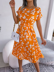 Ella Cooper | Leaf Print Summer Dress For Women