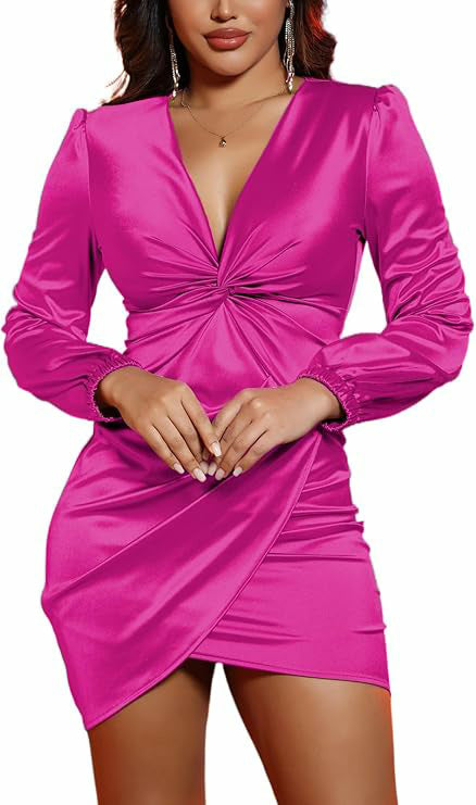 Isolde Thornford | Teal Satin Twist Front Graduation Dress For Women