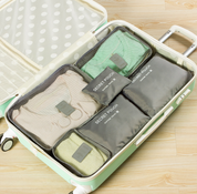 6-Piece Waterproof Packing Cubes Set - Grey