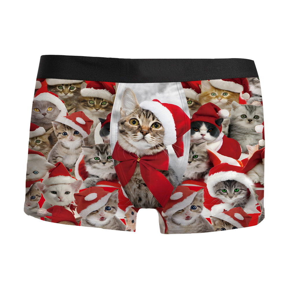 Tree Topper | Green Tree Print Christmas Underwear For Men