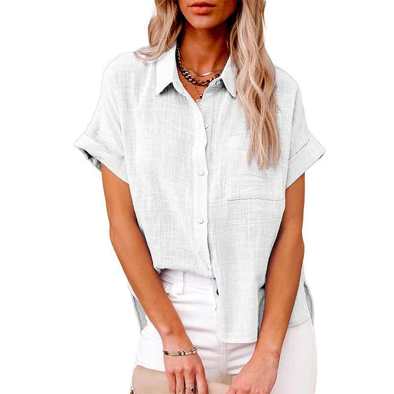 Patrizia Wesford | Linen Look Short Sleeve Shirt For Women