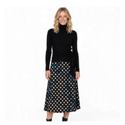 Imogen Fairweather | Turtleneck Knit Top & Polka Dot Skirt Set For Women