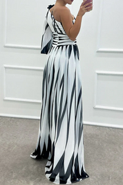Phoebe Larkin | Striped One-Shoulder Maxi Dress For Women