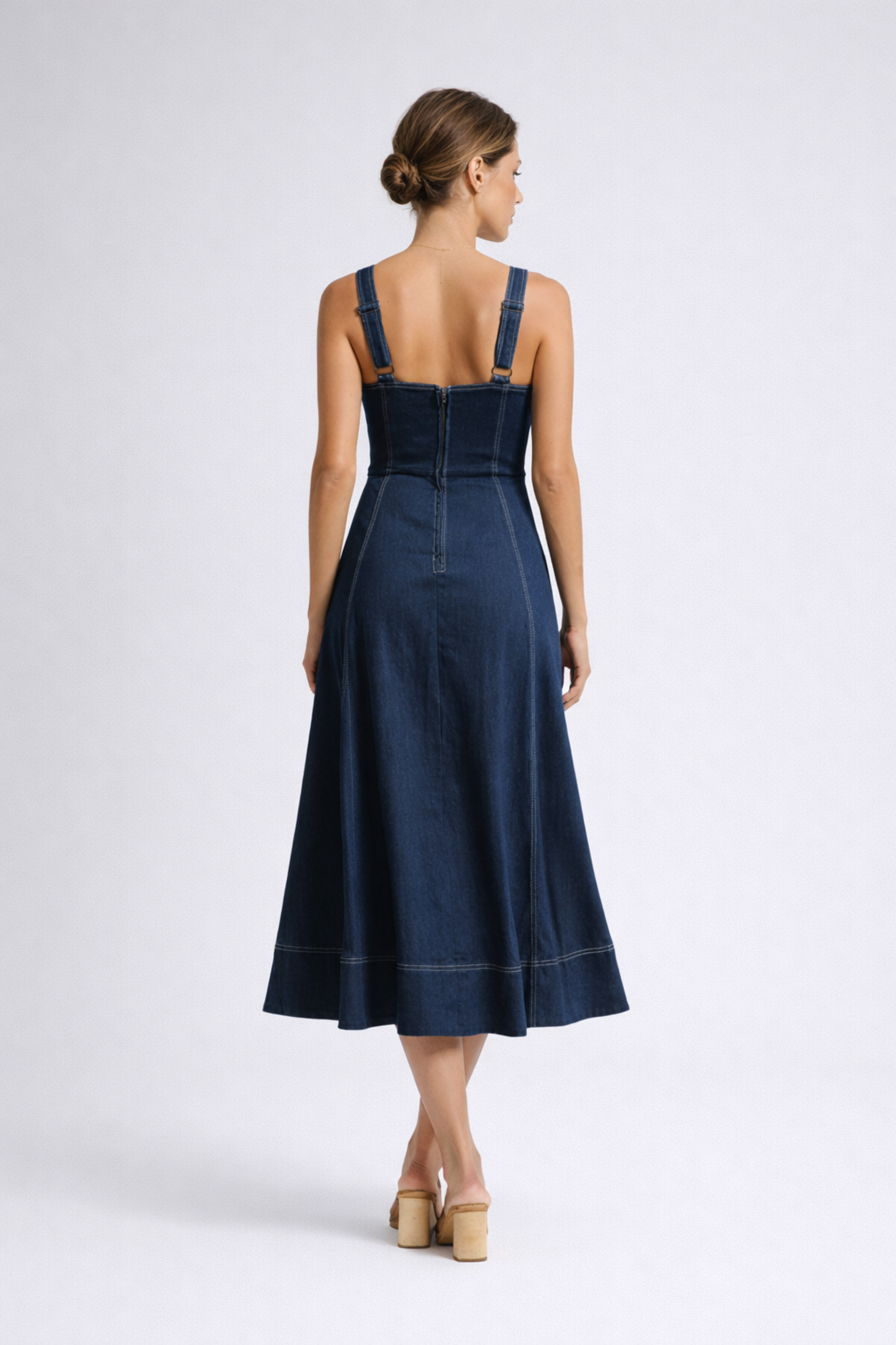 Charlotte Sinclair | Denim Midi Dress For Women
