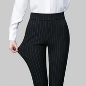 Olivia Evans | High-Waist Stretch Tapered Trousers For Women