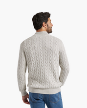 Francesco Bellandi | Cable Knit Half-Zip Sweater with Classic Texture For Men
